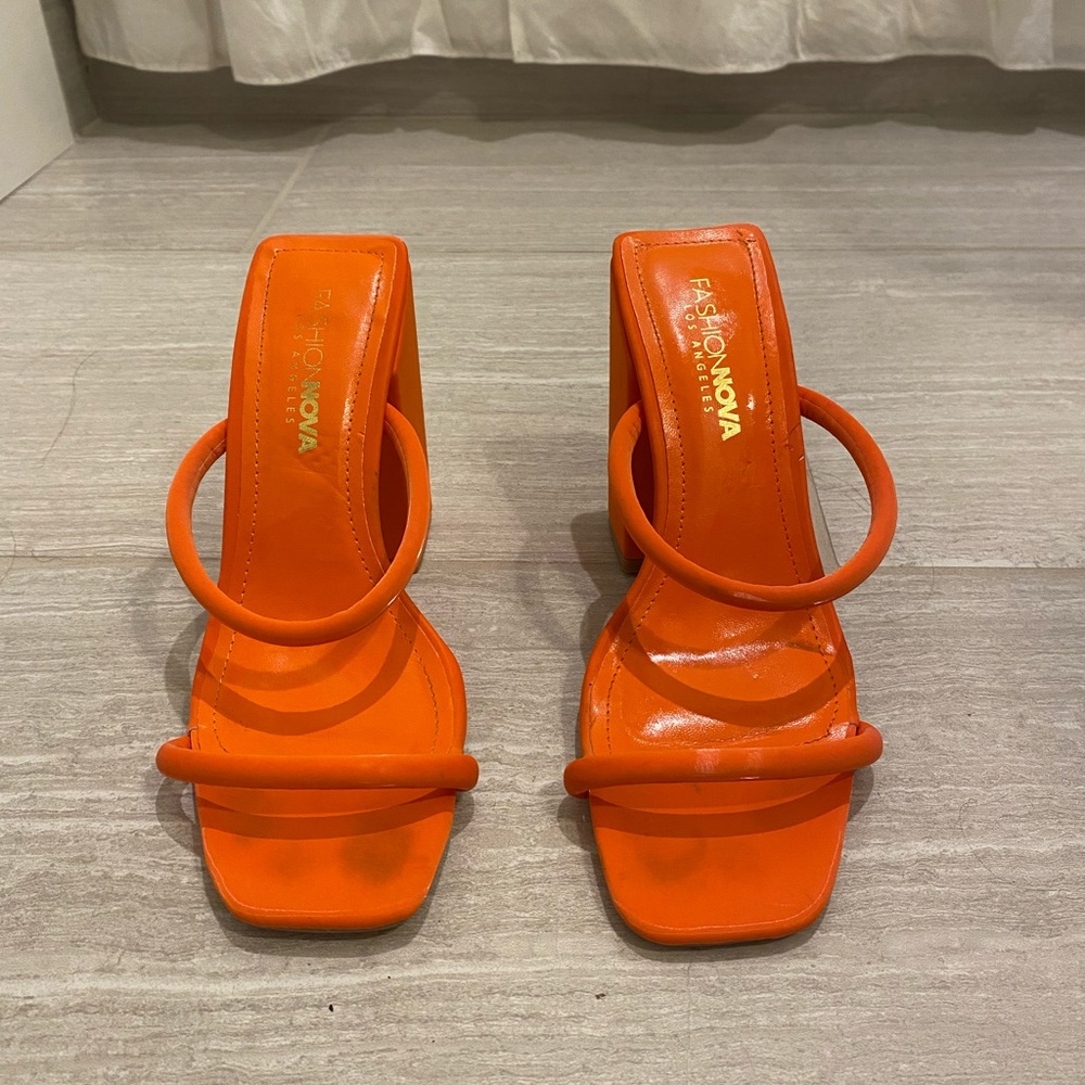 Neon Orange Heels
